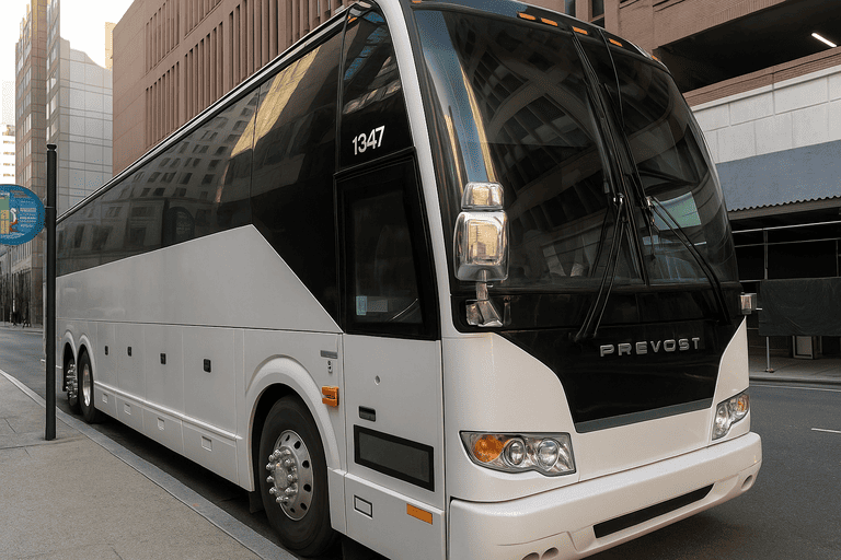 a Charter Bus Rental Lorain coach bus